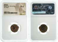 Judea - AE Prutah - Jewish War - AD 66-70 - NGC CHOICE F