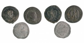 Lot  3 coins; Caracalla - Philip I - Volusian