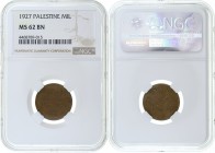 Palestine - 1 Mil - NGC MS62 BN - 1927