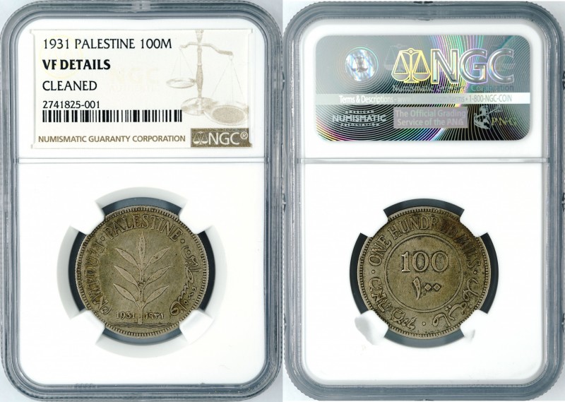 Palestine - 100 Mils - NGC VF Details - 1931