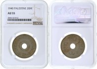 Palestine - 20 Mils - NGC AU55 - 1940