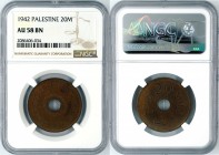 Palestine - 20 Mils - NGC AU58 BN - 1942