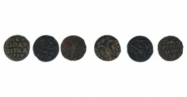 Russia - Peter the Great polushka trio 1719 - 1720 - 1721