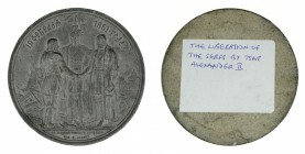 Russia - Zinc medal 1861 - liberation of peasants by Alexander II