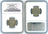 Sarawak - 20 Cents 1927-H - NGC AU DETAILS