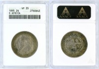 South Africa - 2 shillings 1895 - ANACS VF-35