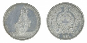 Switzerland - 5 francs shooting-Zurich 1872