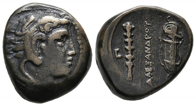 REINO DE MACEDONIA. Alejandro III. Ae. (Ae. 6,53g/17mm). 336-323 a.C. Macedonia....
