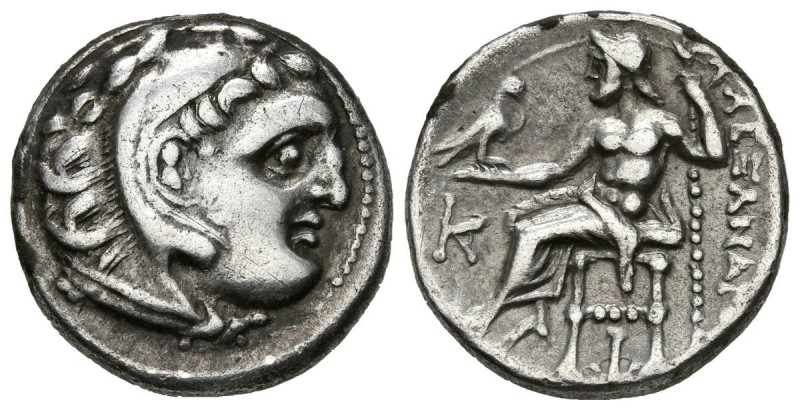 REINO DE MACEDONIA, Antigonos I. Dracma. (Ar. 4,24g/17mm). 310-301 a.C. Colofón....