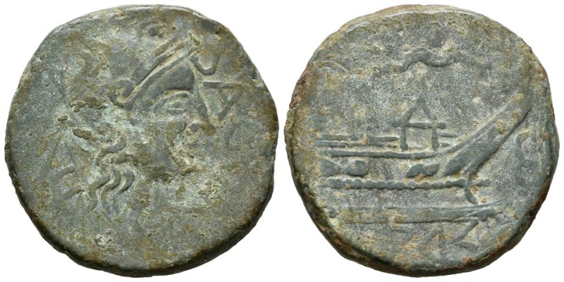 ARSE-SAGUNTUM (Sagunto, Valencia). As. (Ae.17,90g/30mm). 50-20 a.C. (FAB-2078). ...