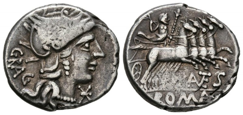 GENS ANTESTIA. Denario. (Ar. 3,99g/19mm). 136 a.C. Roma. (Crawford 238/1; FFC 15...