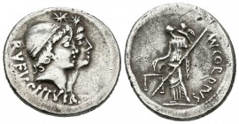 GENS CORDIA. Denario. (Ar. 4,03g/20mm). 46 a.C. Roma. (Crawford 463/1b; FFC 602). MBC.