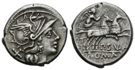 GENS CORNELIA. Denario. (Ar. 3,68g/18mm). 151 a.C. Roma. (Crawford 205/1; FFC 607). MBC+.