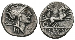 GENS JUNIA. Denario. (Ar. 3,59g/17mm). 91 a.C. Roma. (Crawford 337/3a; FFC 789). MBC.
