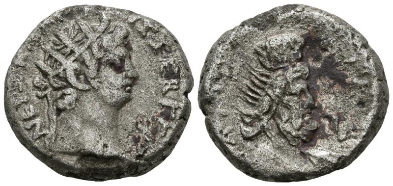 NERON. Tetradracma. (Ar. 12,17g/24mm). 63-64 d.C (Año 10). Alejandría. (RPC 5274...