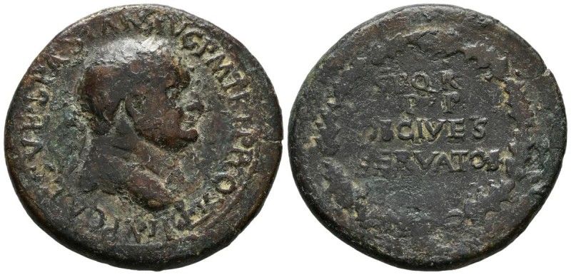 VESPASIANO. Sestercio. (Ae. 21,26g/37mm). 71-72 d.C. Lugdunum. (RIC 1137). MBC-....