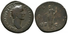 ANTONINO PIO. Dupondio (Ae. 12,21g/27mm). 148-149 d.C. Roma. (FAB-858). MBC-.