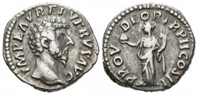LUCIO VERO. Denario. (Ar. 3,11g/18mm). 161-162 d.C. Roma. (RIC 463). MBC+.