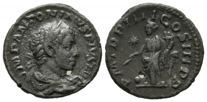 HELIOGABALO. Denario (Ae. 2,27g/17,2mm). 221 d.C. Roma. (RIC 42). MBC+. Agujero.