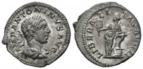 HELIOGABALO. Denario. (Ar. 3,22g/20mm). 218-222 d.C. Roma. (RIC 102). EBC+.