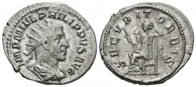 FILIPO I. Antoniniano. (Ar. 4,25g/24mm). 244-247 d.C. Roma. (RIC 48b). MBC+.