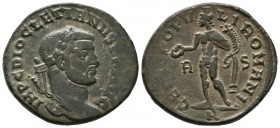 DIOCLECIANO. Follis (Ae. 9,25g/28,00mm). 300-303 d.C. ¿Heráclea?. (Ric 12b var). MBC+/MBC.