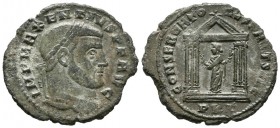 MAJENCIO. Follis (Ae. 4,83g/25mm). 306-307 d.C. Cártago. (RIC 60). MBC+.