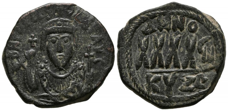 PHOCAS. Follis. (Ae. 13,12g/29mm). 607-608 (Año 6). Cícico. (Sear 665). MBC.