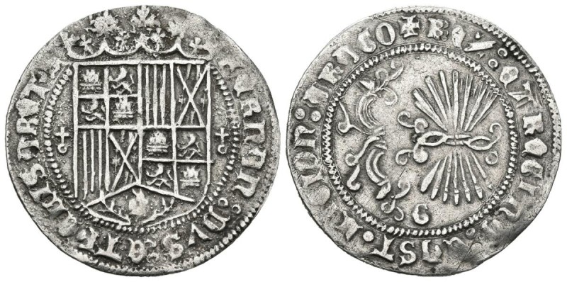 REYES CATOLICOS (1474-1504). 1 Real. (Ar. 3,06g/26mm). S/D. Granada. (Cal-2019-3...