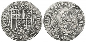 REYES CATOLICOS (1474-1504). 1 Real. (Ar. 3,06g/26mm). S/D. Granada. (Cal-2019-362). MBC.