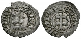 JUANA y CARLOS (1504-1555). Dinero (Ve. 1,00g/17mm). S/D. Zaragoza. (Cal-2019-6). MBC.