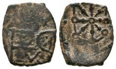 FELIPE II (1556-1598). 1 Cornado. (Ae. 0,94g/13mm). Pamplona. S/D. (Cal-2019-21). BC+.