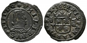 FELIPE IV (1621-1665). 8 Maravedís. (Ve. 2,49g/22mm). 1662. Madrid Y. (Cal-2019-361). Ceca invertida. MBC+.