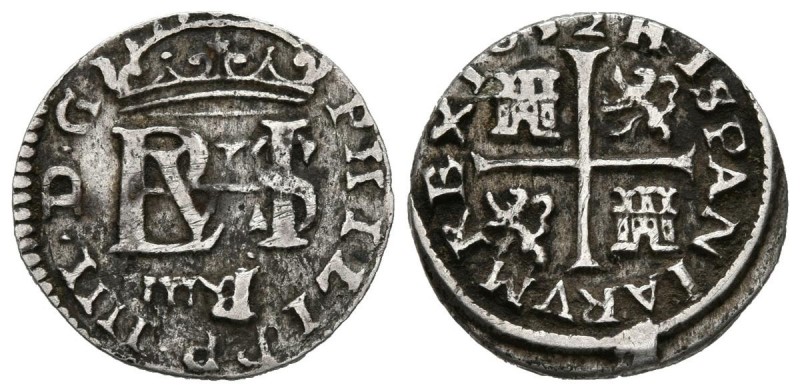 FELIPE IV (1621-1665). 1/2 Real. (Ar. 1,25g/16mm). 1652 Segovia R. (Cal-2019-62)...