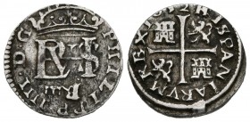 FELIPE IV (1621-1665). 1/2 Real. (Ar. 1,25g/16mm). 1652 Segovia R. (Cal-2019-62). Ensayador invertido. MBC. Escasa.