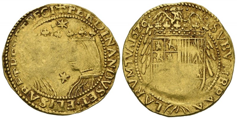 FELIPE IV (1621-1665). Trentí. (Au. 7,06g/30mm). 1626. Barcelona. (Cal-2019-1720...