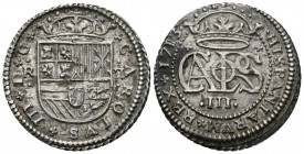 CARLOS III, el Pretendiente (1700-1714). 2 Reales. (Ar. 5,01g/27mm). 1713/2. Barcelona. (Cal-2019-34). EBC-. Precioso ejemplar.