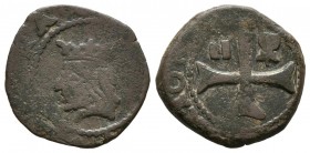 FELIPE V (1700-1746). 1 Dobler. (Ae. 1,44g/14mm). Mallorca. S/D. (Cal-2019-3). BC+/MBC-.