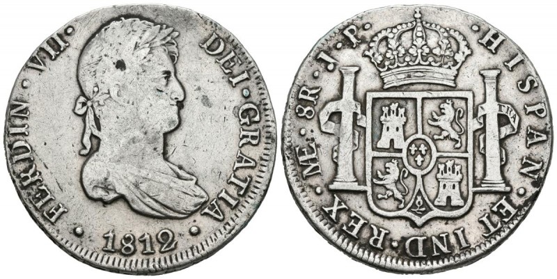 FERNANDO VII (1808-1833). 8 Reales. (Ar. 26,02g/39mm). 1812. Lima JP. (Cal-2019-...