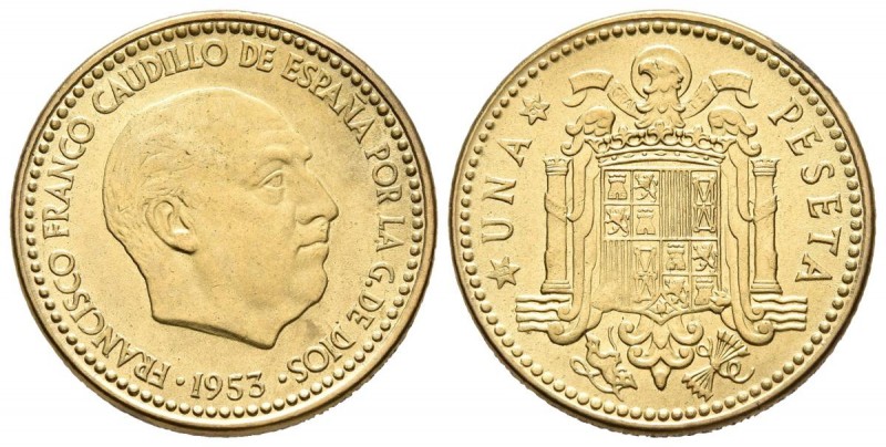 ESTADO ESPAÑOL. 1 Peseta. (AlCu. 3,48g/21mm). 1953 *19-60. (Cal-2019-59). SC. Es...