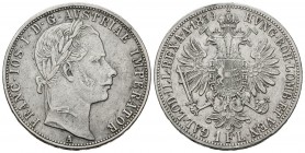 AUSTRIA. 1 Florín (Ar. 12,27g/29mm). 1859. (Km#2219). EBC-.