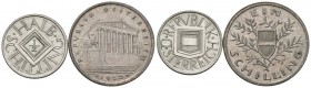 AUSTRIA. Conjunto de piezas de plata de 1/2 y 1 Schilling ambas de 1925. Diferentes estados de conservación. A EXAMINAR.