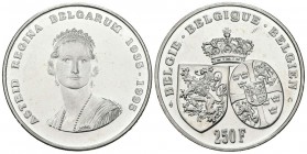 BELGICA. 250 Francs. (Ar. 18,95g/33mm). 1995. (Km#199). SC.