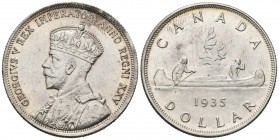 CANADA. 1 Dollar (Ar. 23,38g/36mm). 1935. (Km#30). EBC.