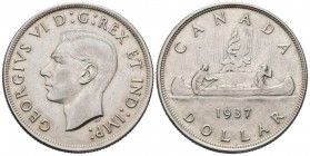 CANADA. 1 Dollar. (Ar. 23,32g/36mm). 1937. (Km#37). MBC+.
