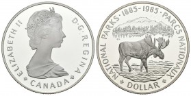 CANADA. 1 Dollar. (Ar. 22,30g/36mm). 1985. (Km#143). PROOF. Incluye cápsula y estuche original.