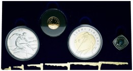 FINLANDIA. Set de 3 monedas con los valores: 50 Marks, 5 Euros y 20 Euros. 2005. Finlandia. Set conmemorativo: "10th IAAF WORLD CHAMPIONSHIPS IN ATHLE...