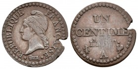 FRANCIA. 1 Centime (Ae. 1.75g/17.9mm). 1797-1799. (Lan 7; Km#646). MBC+.
