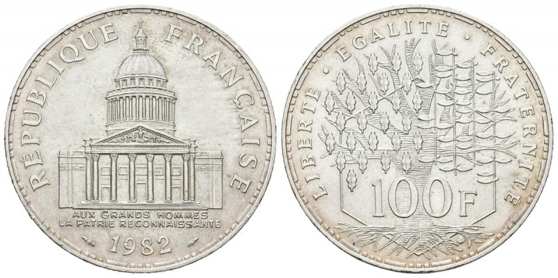 FRANCIA. 100 Francs (Ar. 14,95g/31mm). 1982. (Km#451). SC-.
