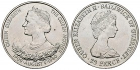 GUERNSEY. 25 Pence. (CuNi. 28,20g/38mm). 1980. (Km#35a). SC.